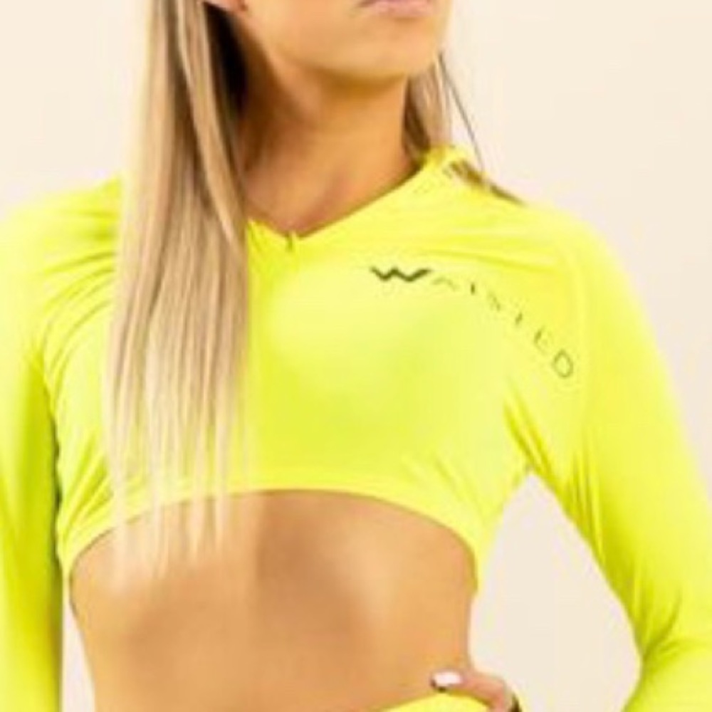 Neon Waisted crop top smith fabric